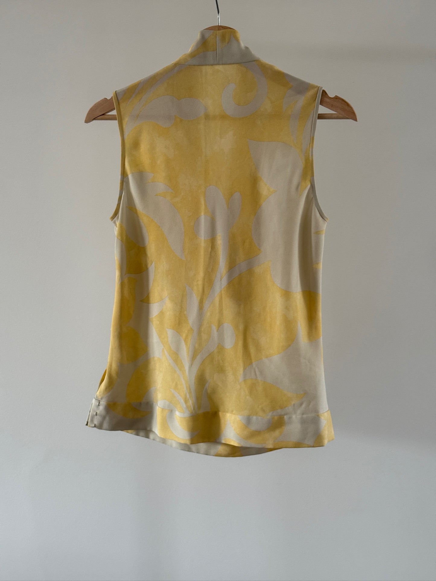 NOUVELLE COUTURE BY OSCAR ROM Silk Cowl Neck Top