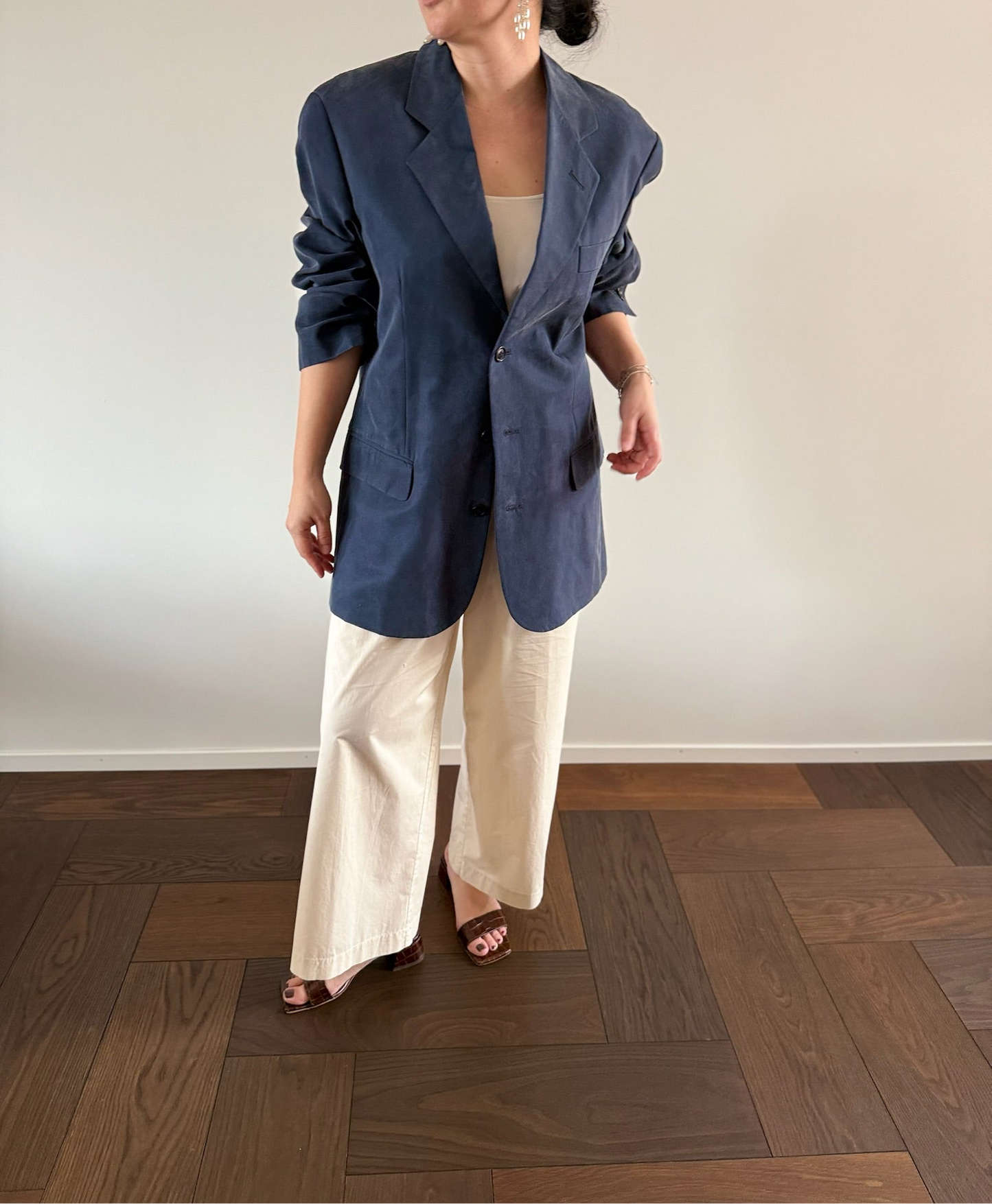 VINTAGE Silk Oversized Blazer
