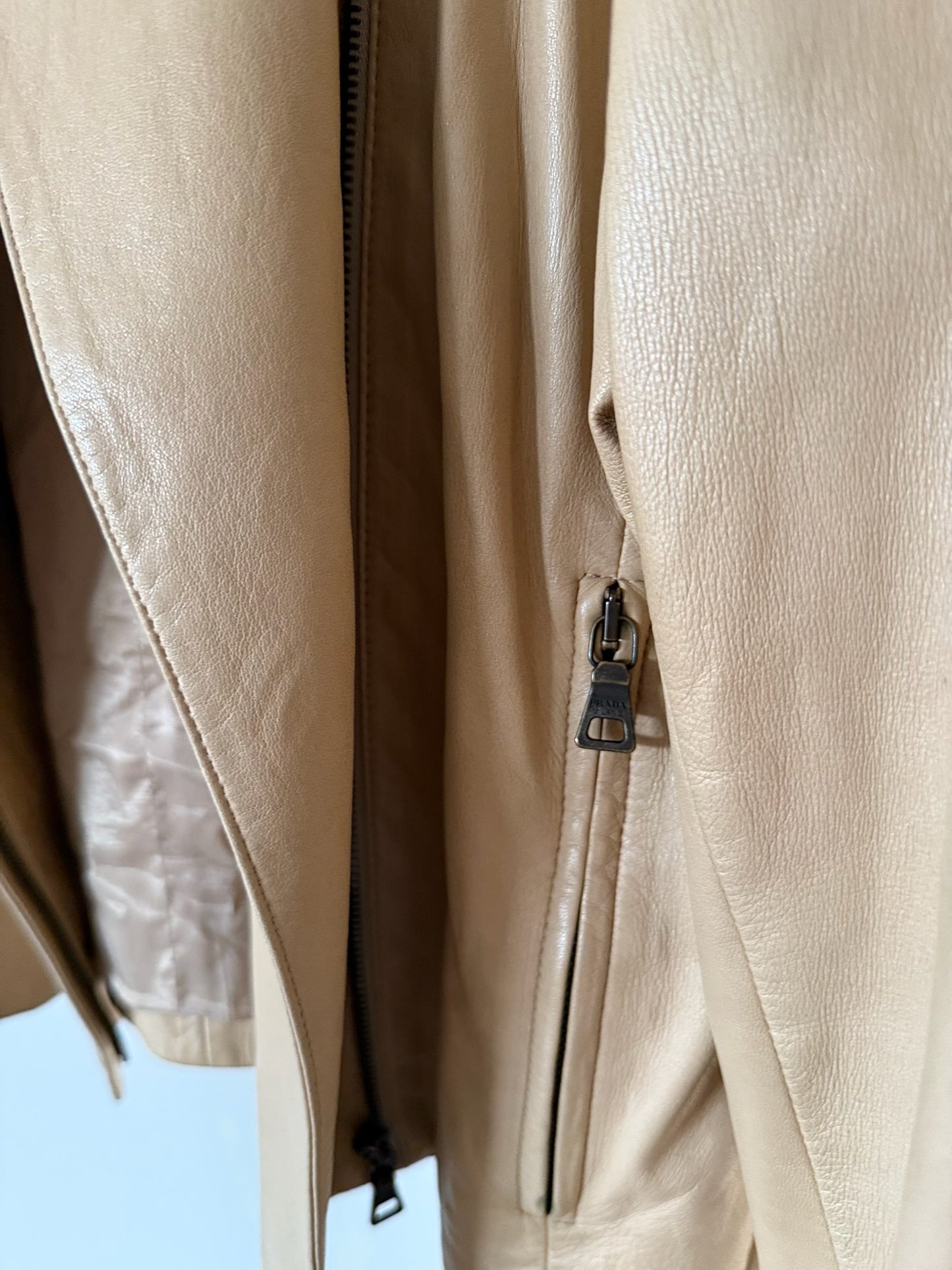 PRADA Vintage Y2K Leather Moto Jacket