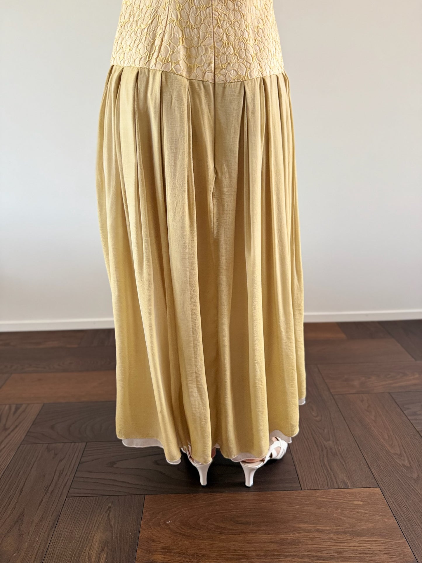 VINTAGE Drop Waist Silk Dress