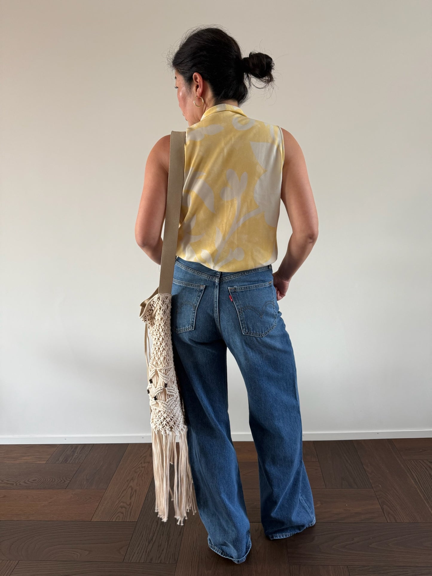 NOUVELLE COUTURE BY OSCAR ROM Silk Cowl Neck Top