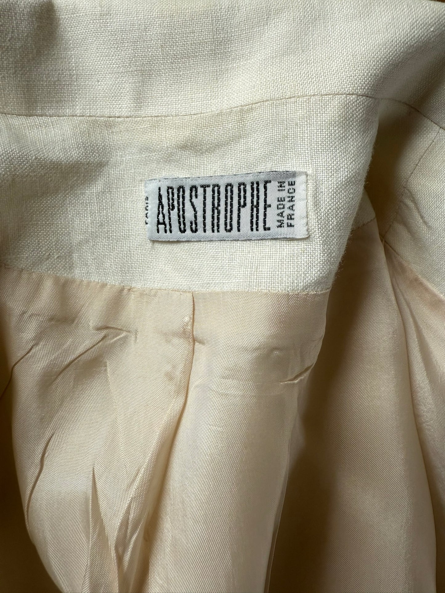 VINTAGE Double-breasted Linen Blazer