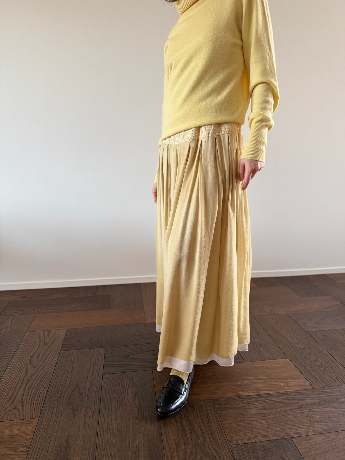 VINTAGE Drop Waist Silk Dress