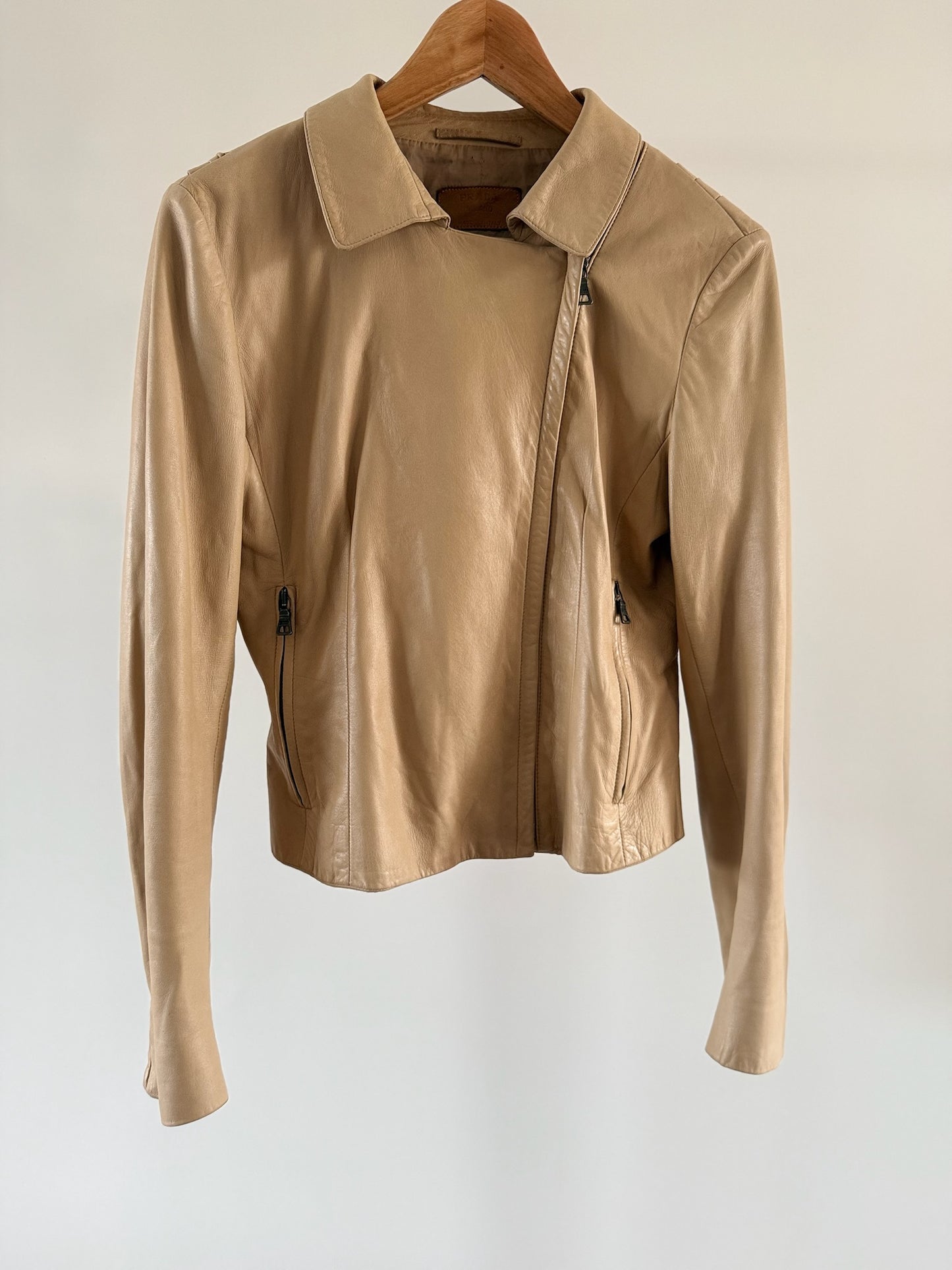 PRADA Vintage Y2K Leather Moto Jacket