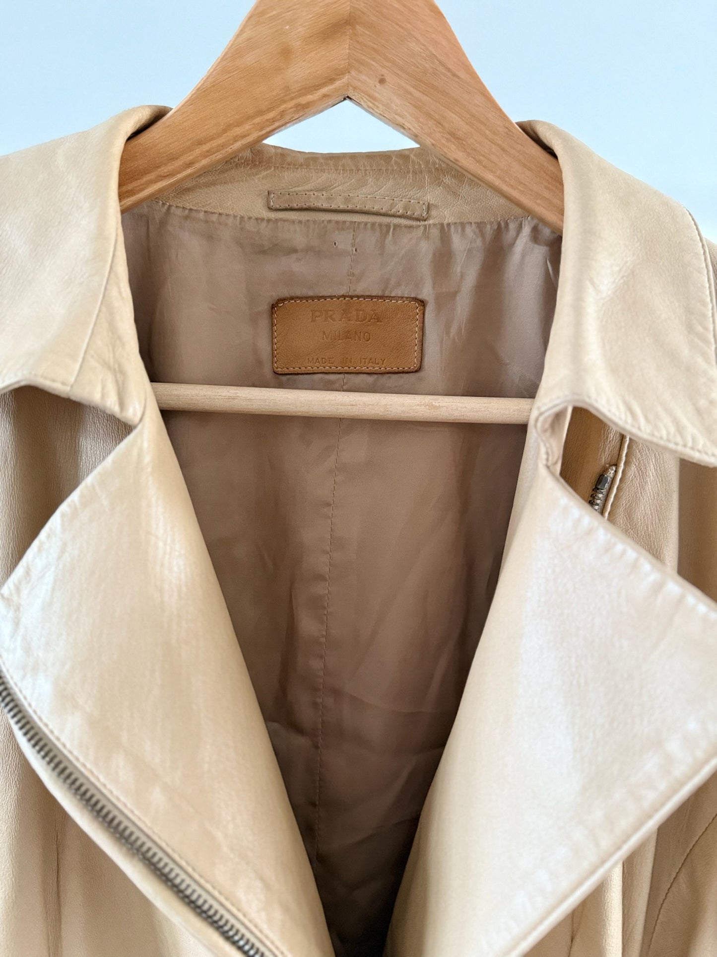 PRADA Vintage Y2K Leather Moto Jacket