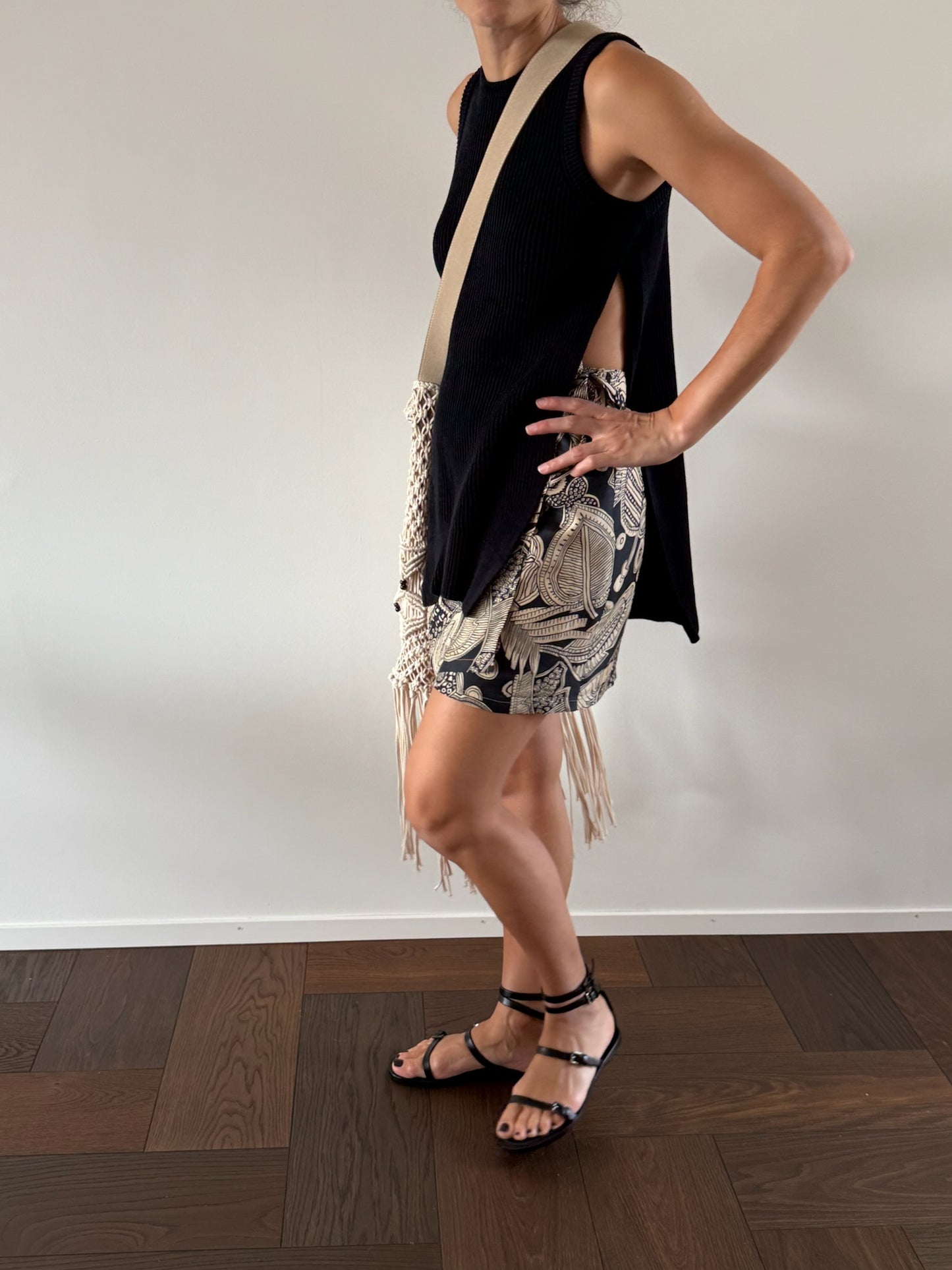 Silk Mini Wrap Skirt