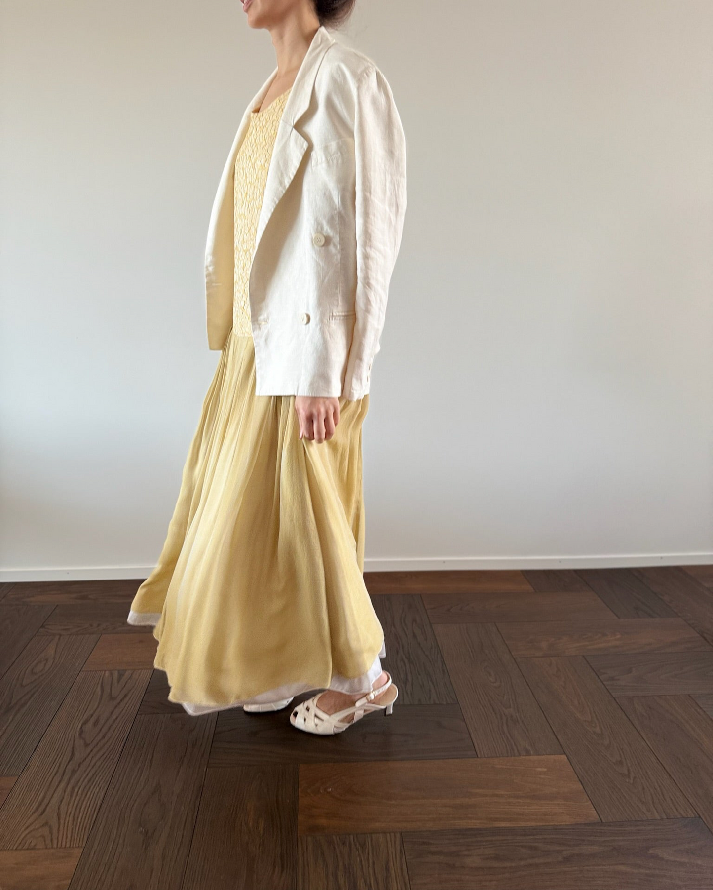 VINTAGE Drop Waist Silk Dress