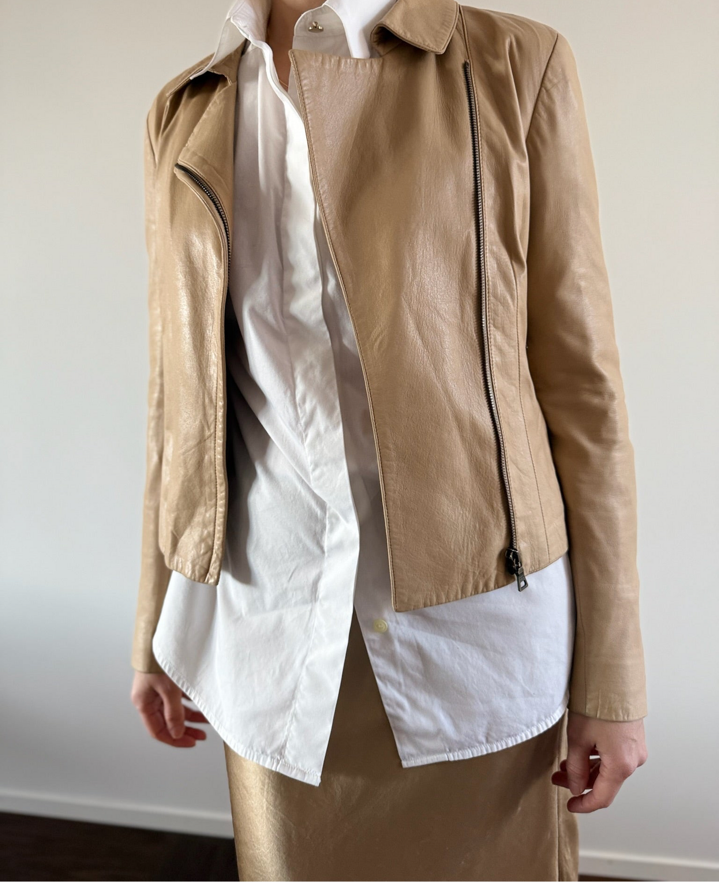 PRADA Vintage Y2K Leather Moto Jacket