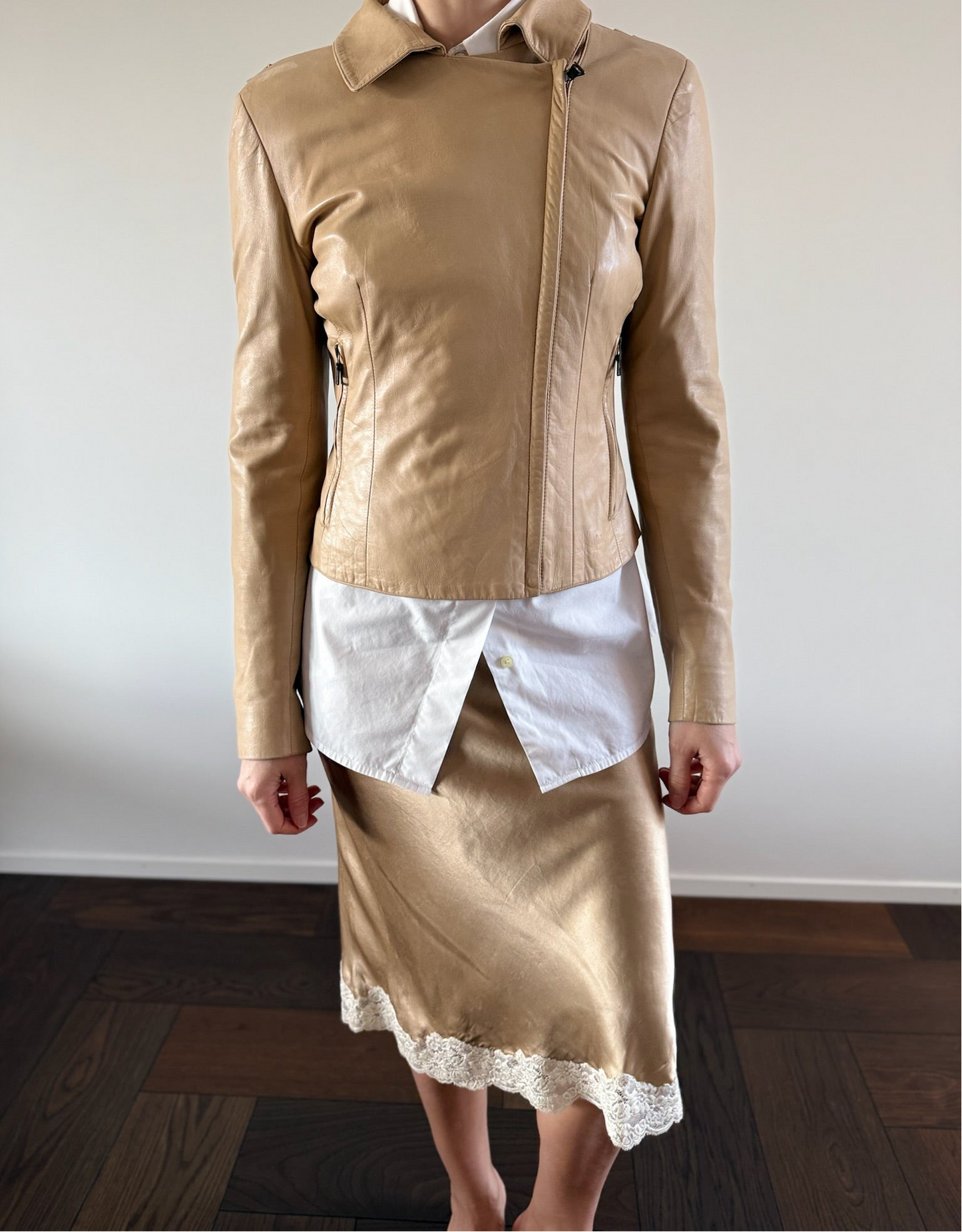 PRADA Vintage Y2K Leather Moto Jacket