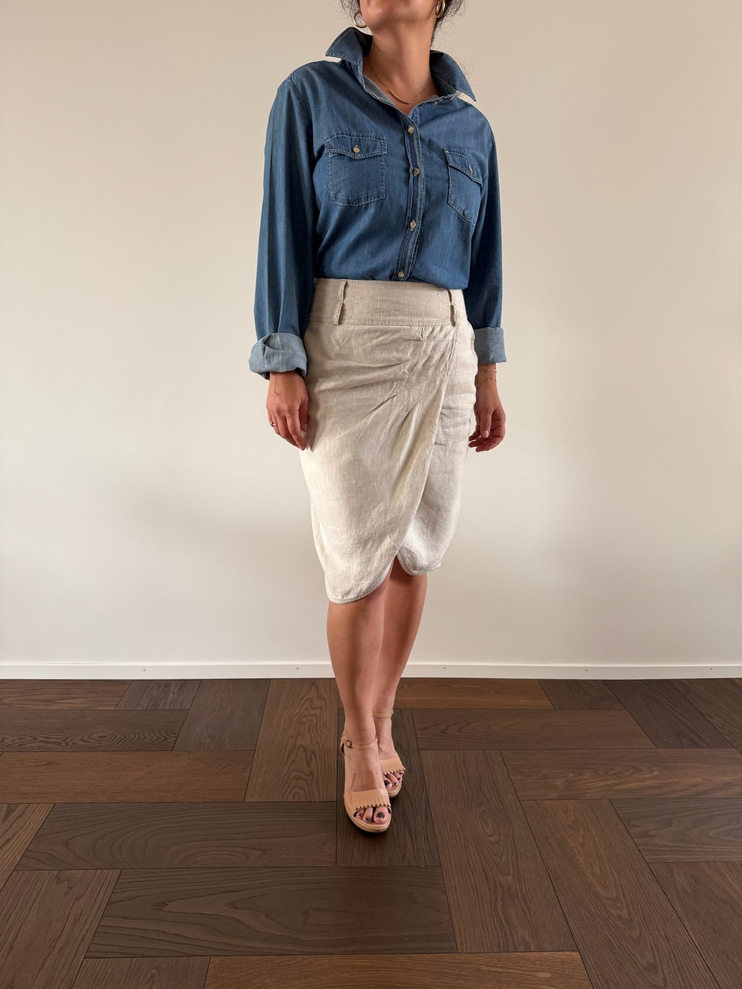 VINTAGE Linen Skirt