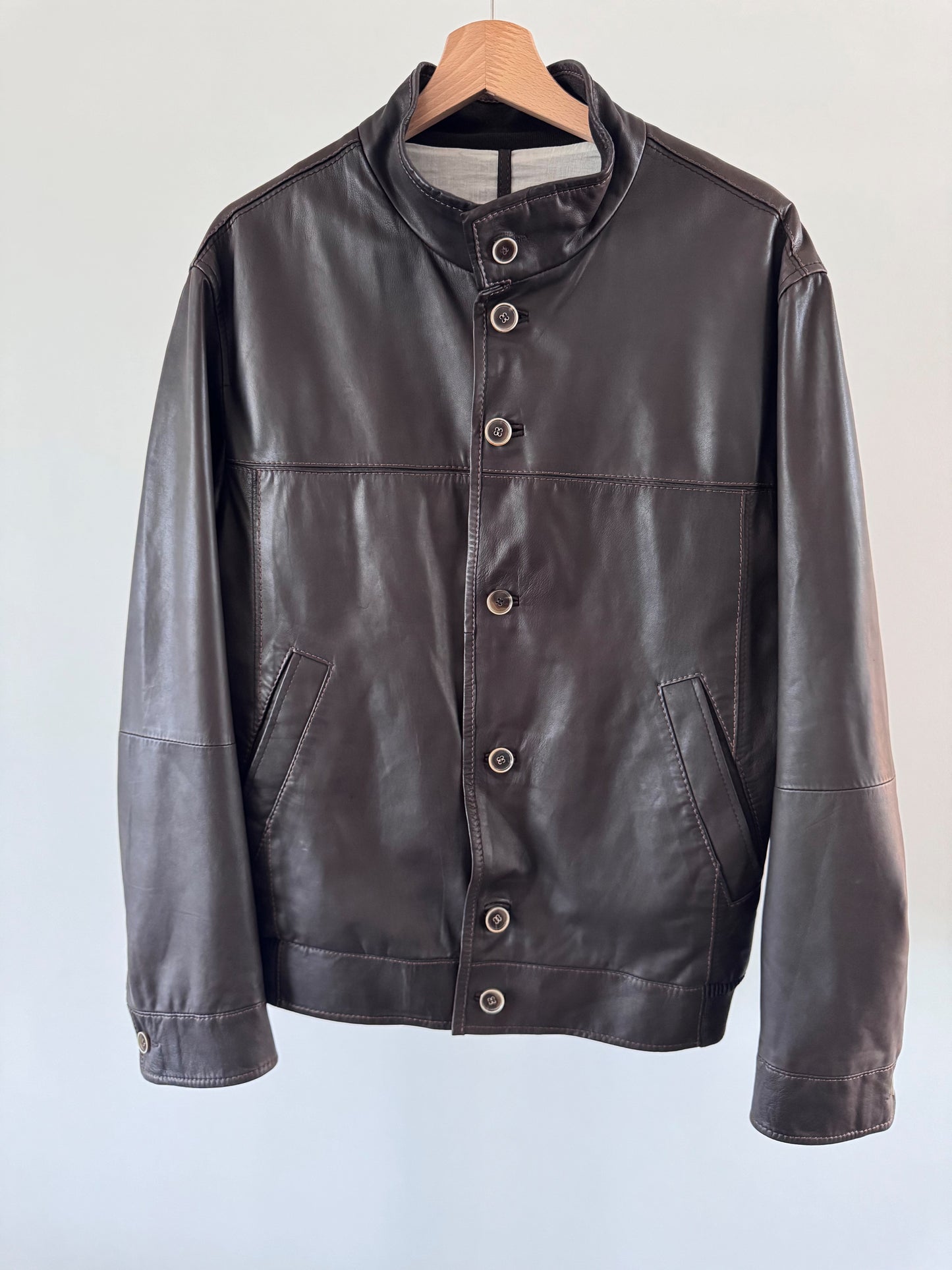 GIMO's Leather Bomber Jacket