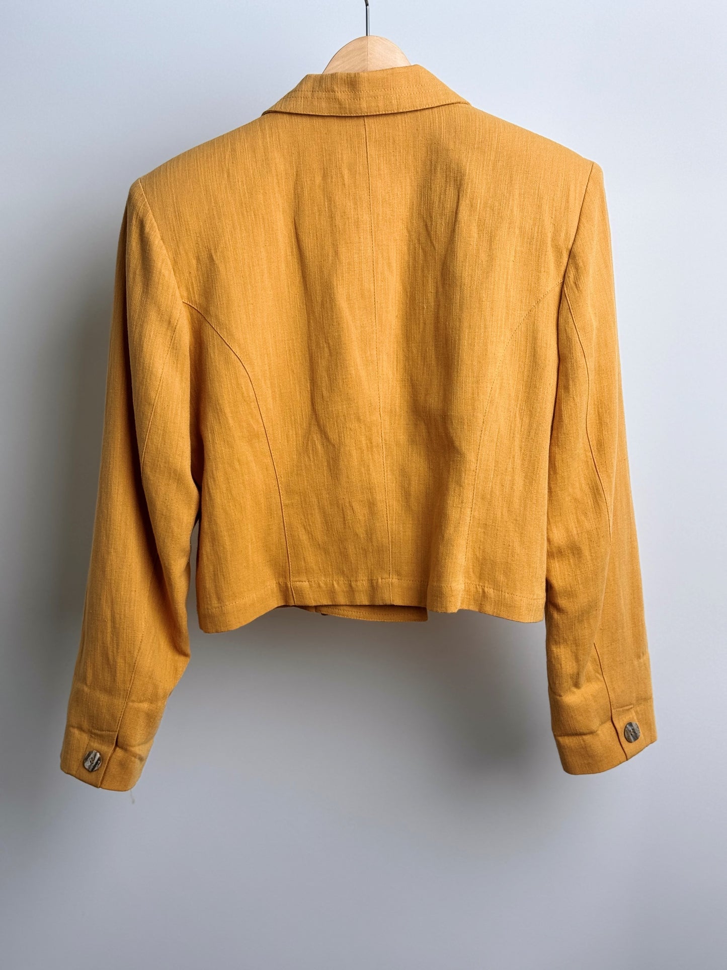 VINTAGE Linen Cropped Blazer