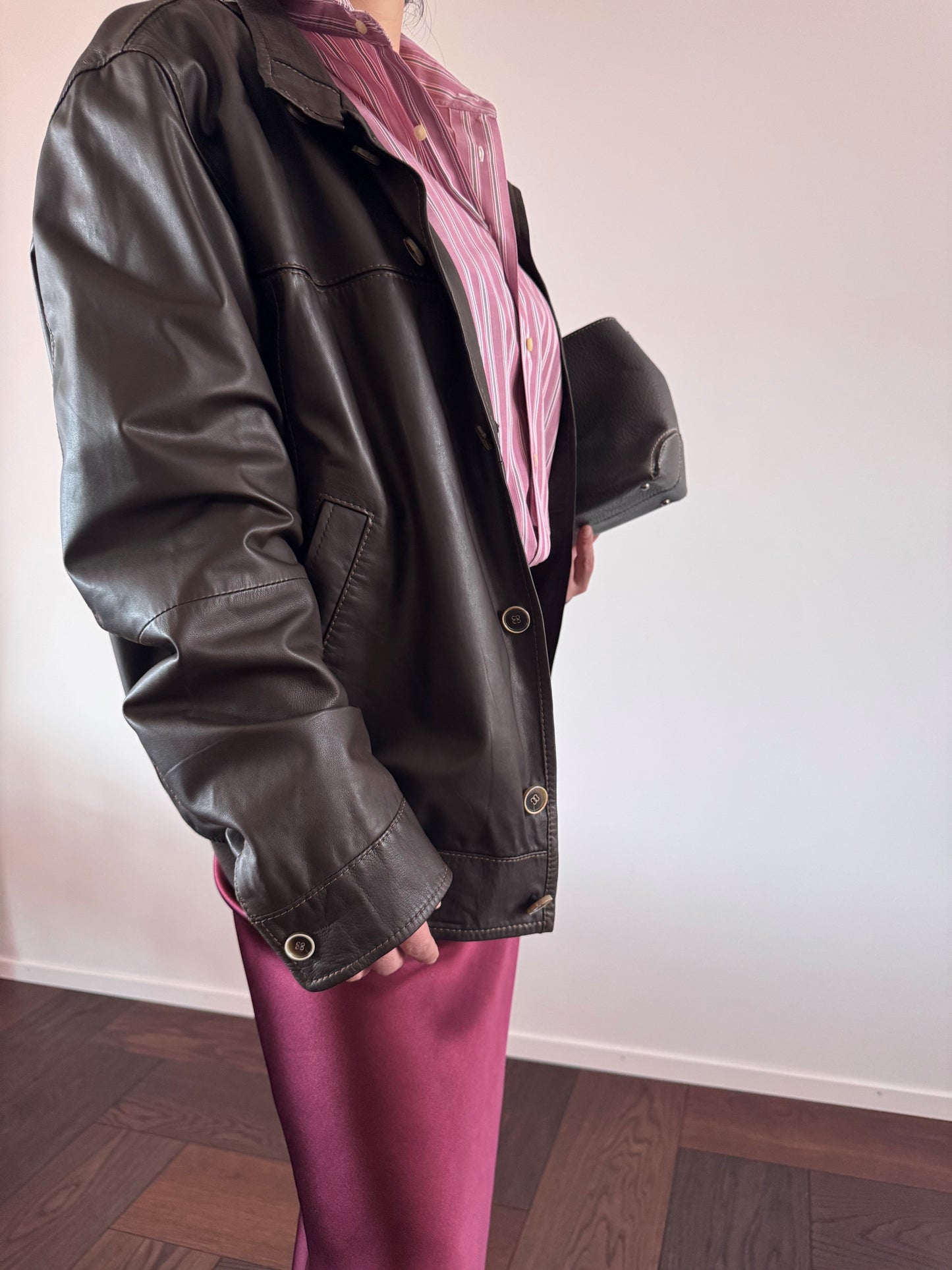 GIMO's Leather Bomber Jacket