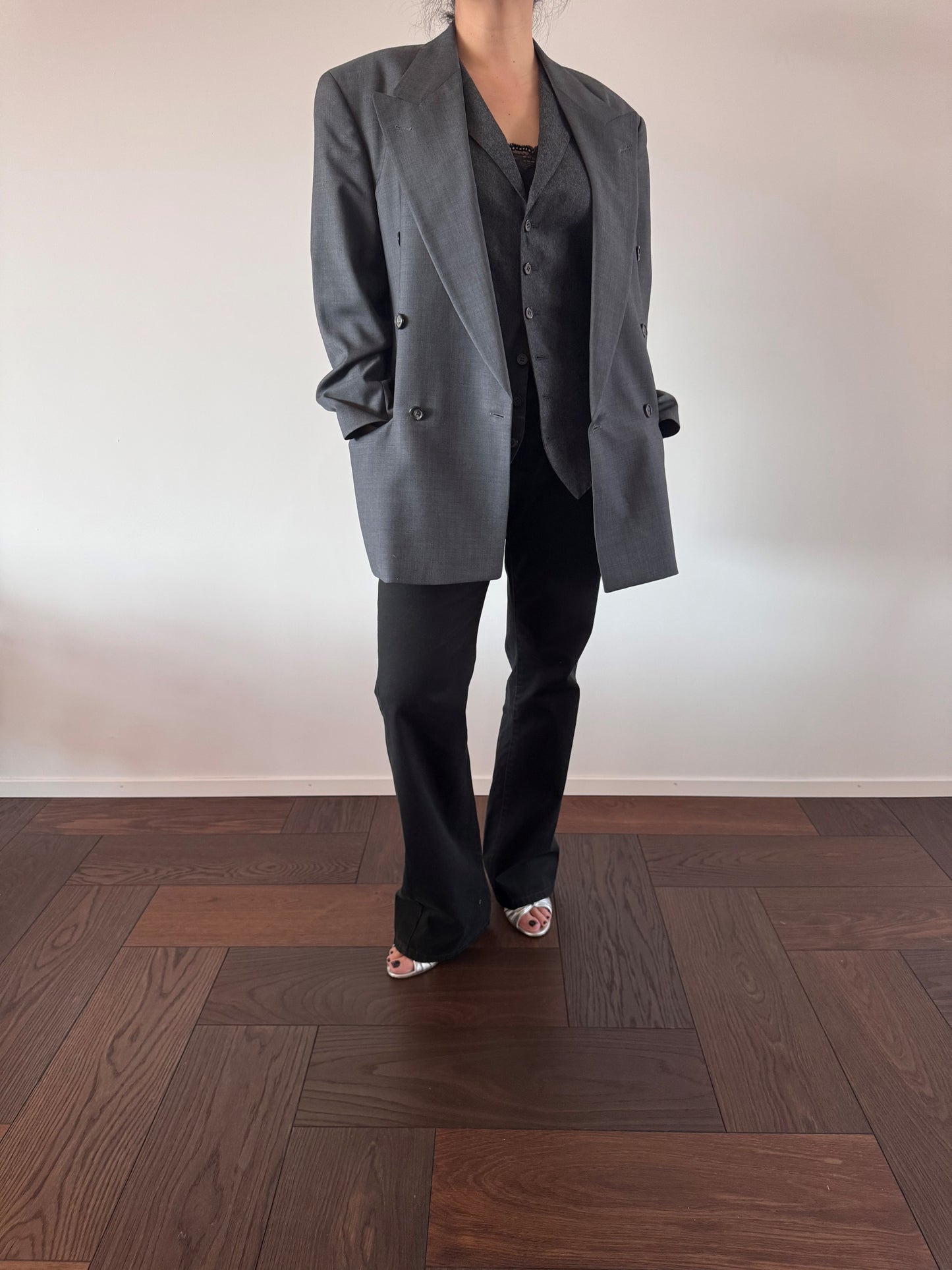 VINTAGE Wool Double-breasted Blazer