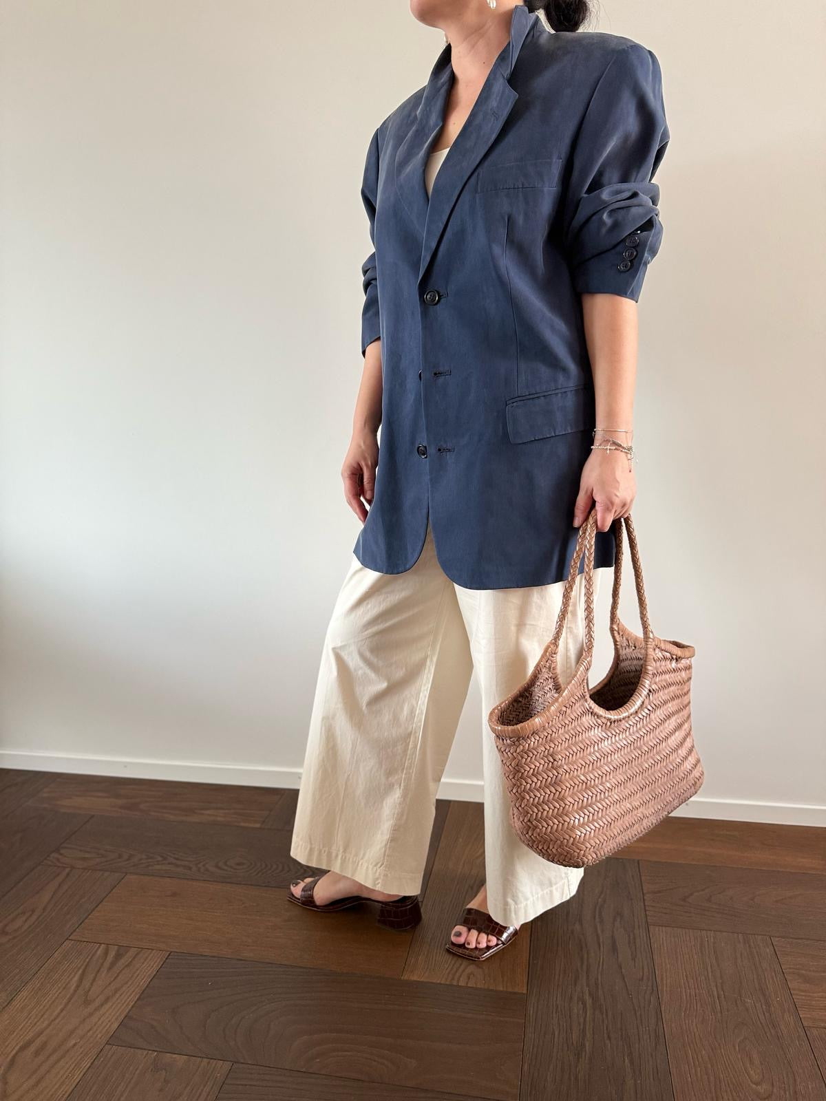 JAKE’S STUDIO Cotton Poplin Cropped Pants