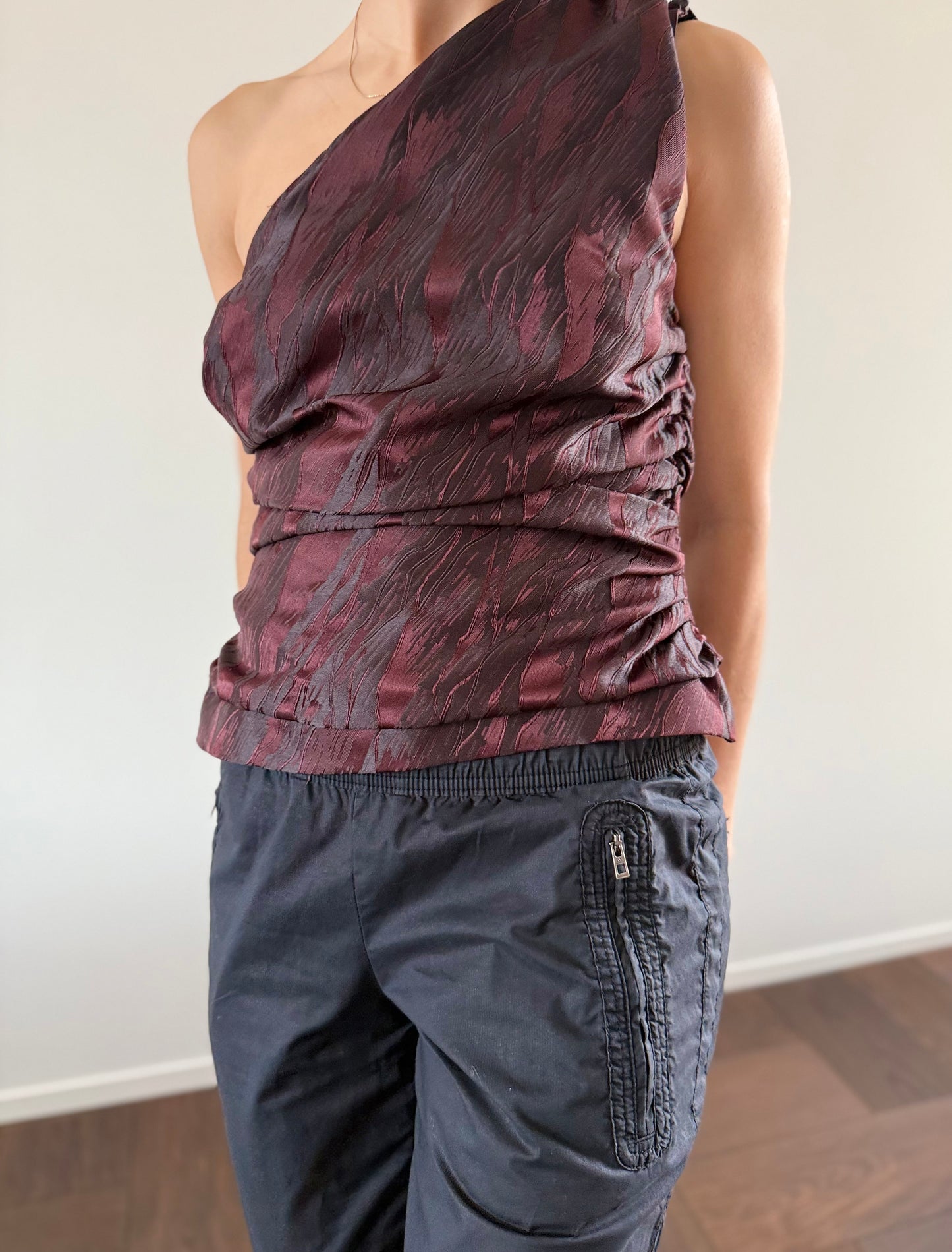 GANNI One-Shoulder Top