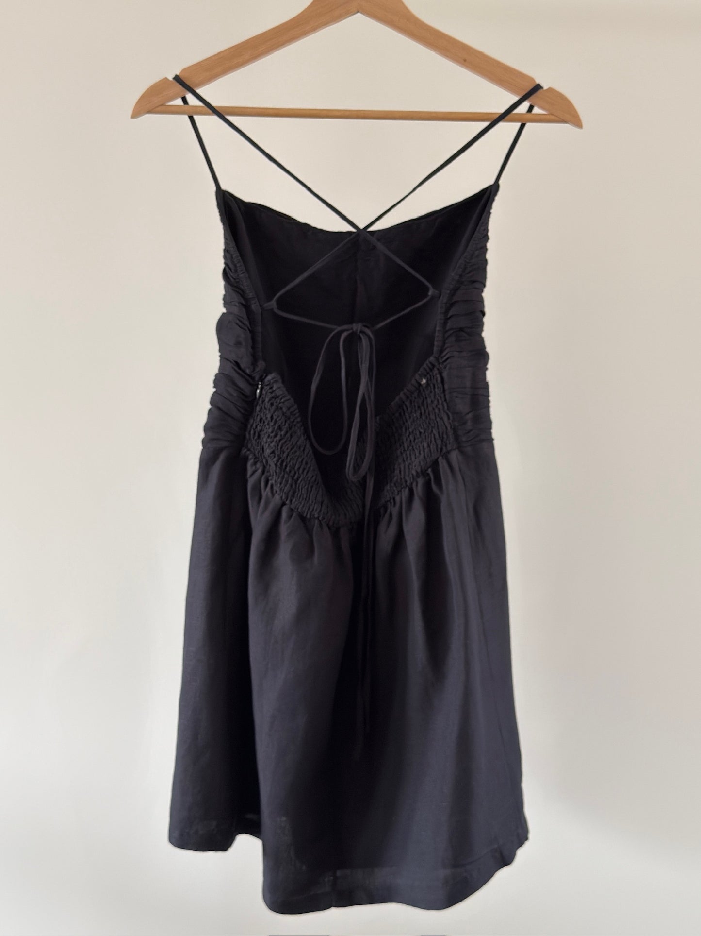 POSSE Linen Black Mini Dress