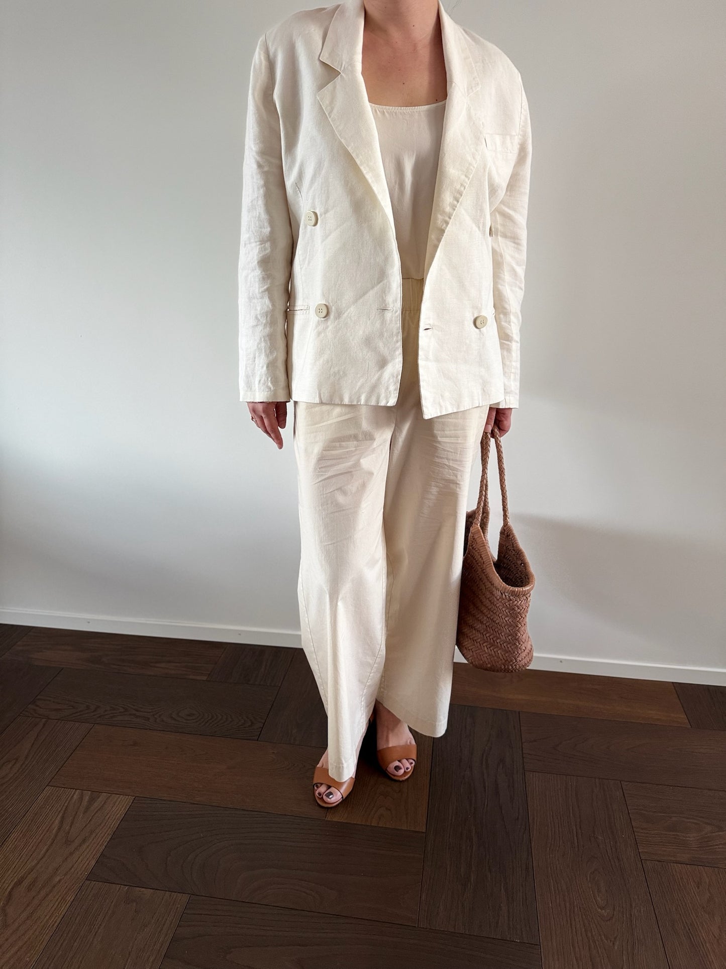 JAKE’S STUDIO Cotton Poplin Cropped Pants