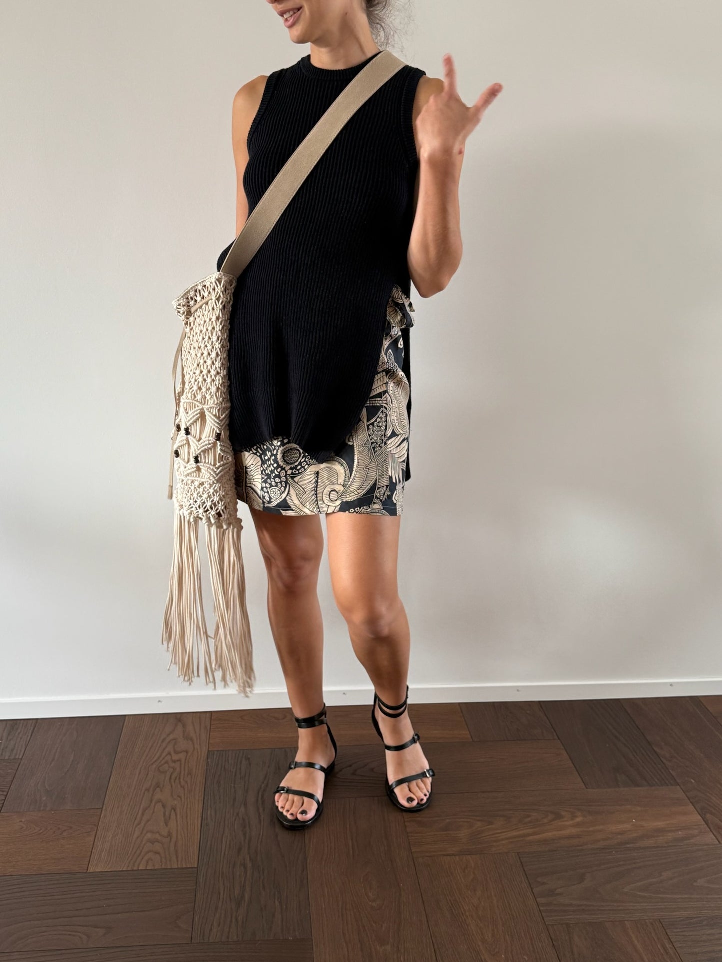 Silk Mini Wrap Skirt