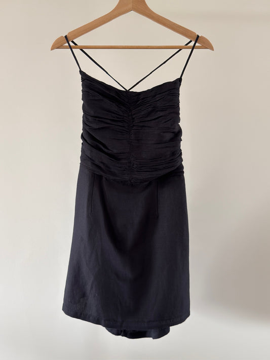 POSSE Linen Black Mini Dress