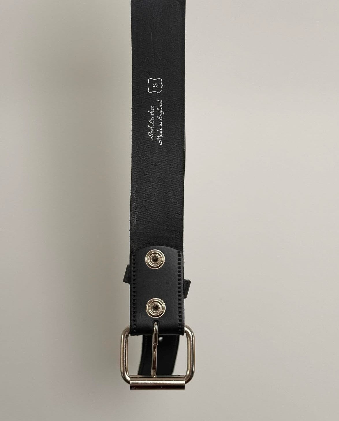 VINTAGE Black Leather Belt