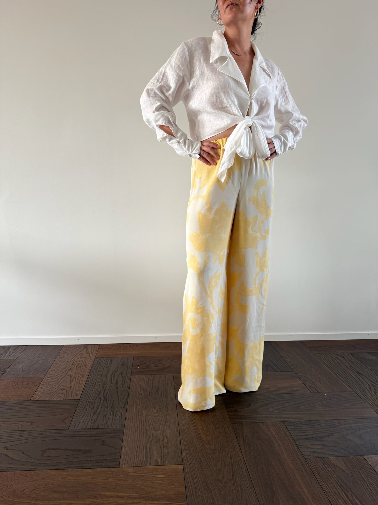 NOUVELLE COUTURE BY OSCAR ROM Silk Pants