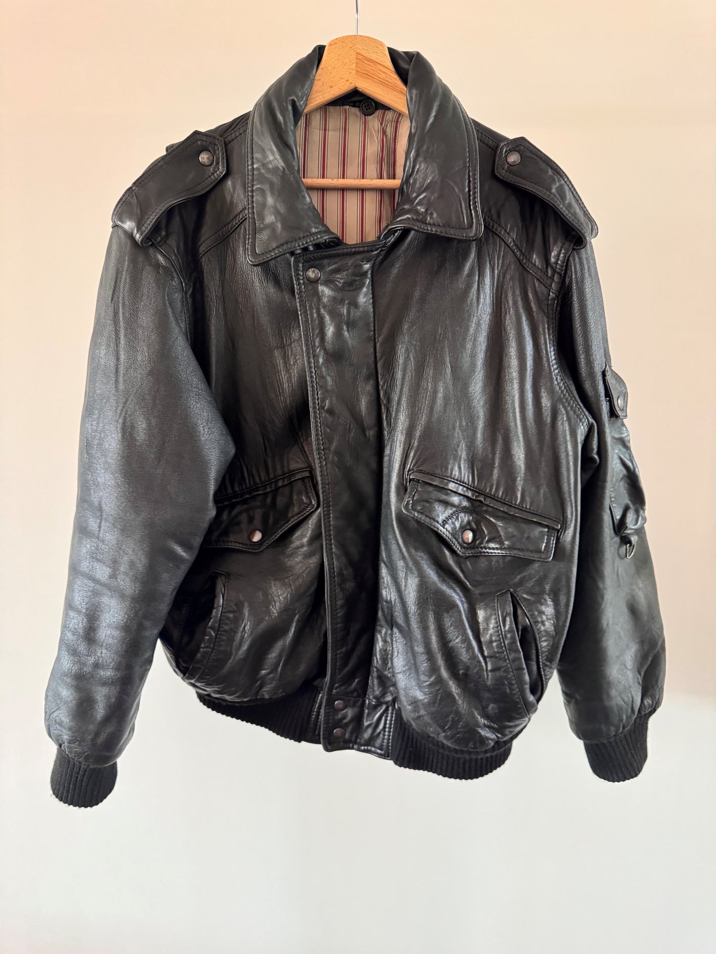 VINTAGE Leather Bomber Jacket