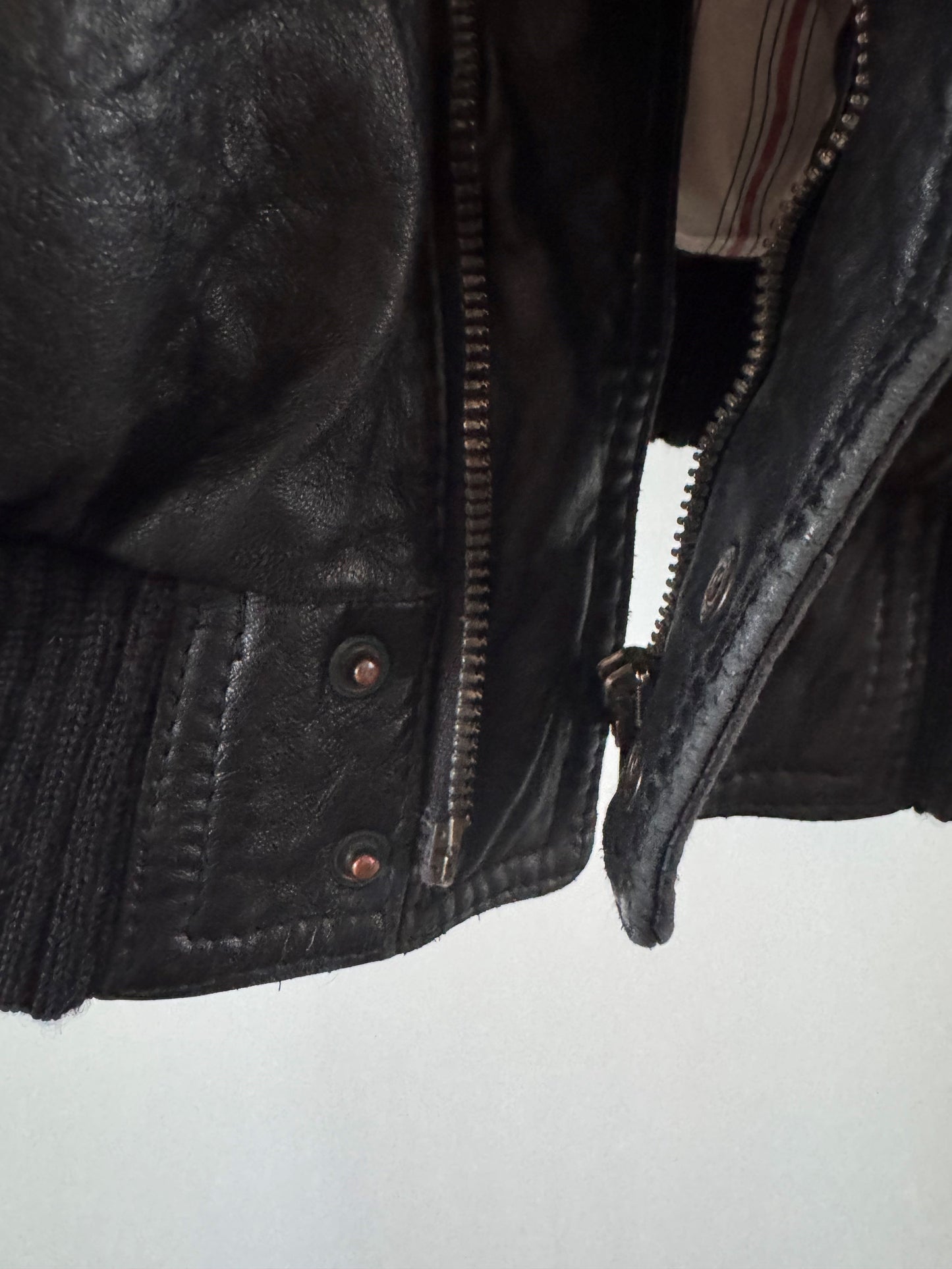 VINTAGE Leather Bomber Jacket