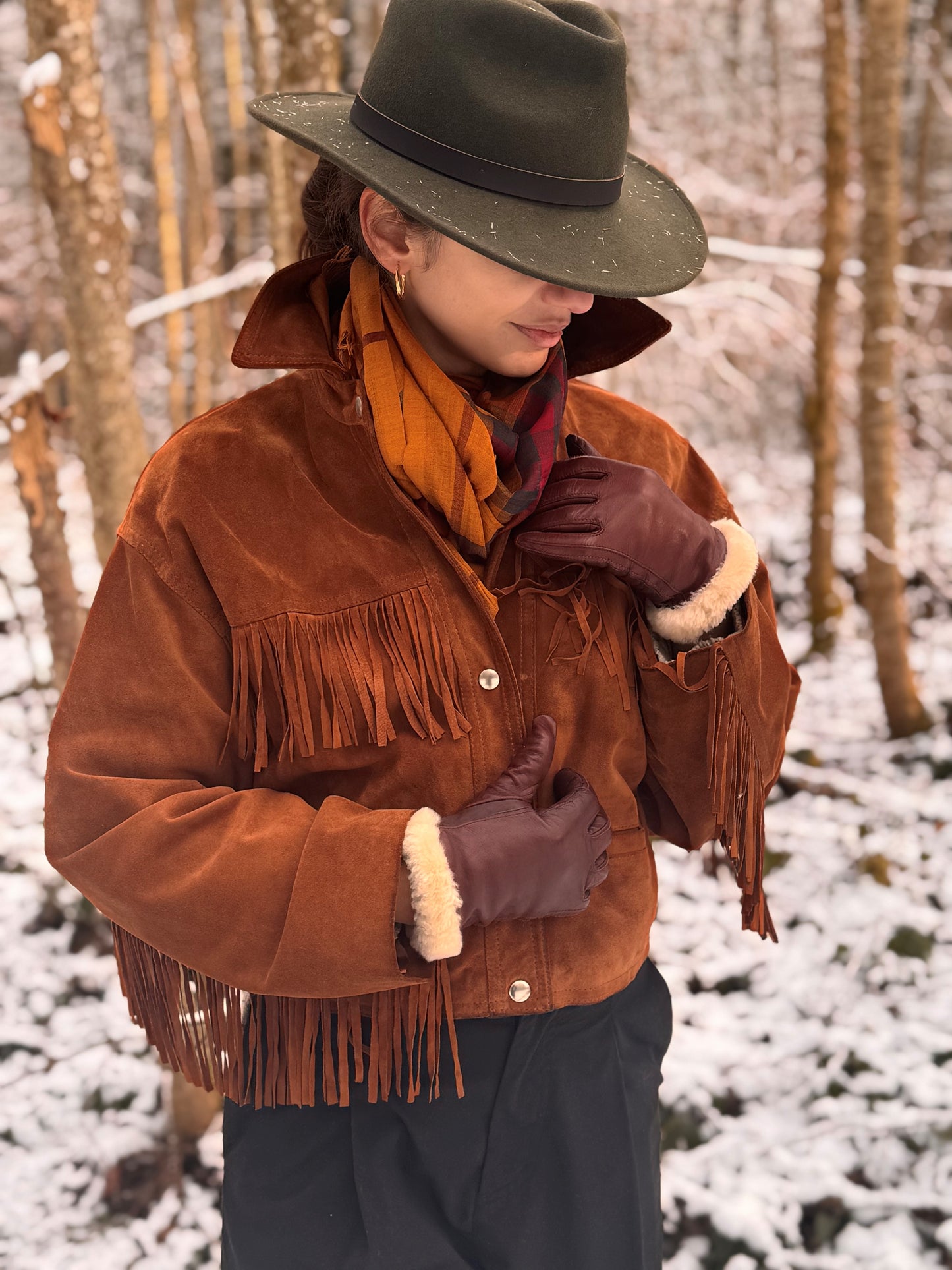VINTAGE Suede Fringe Jacket