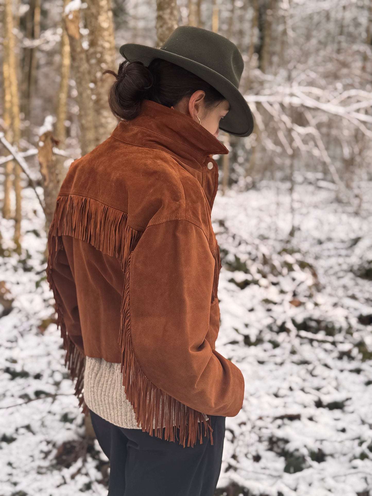 VINTAGE Suede Fringe Jacket